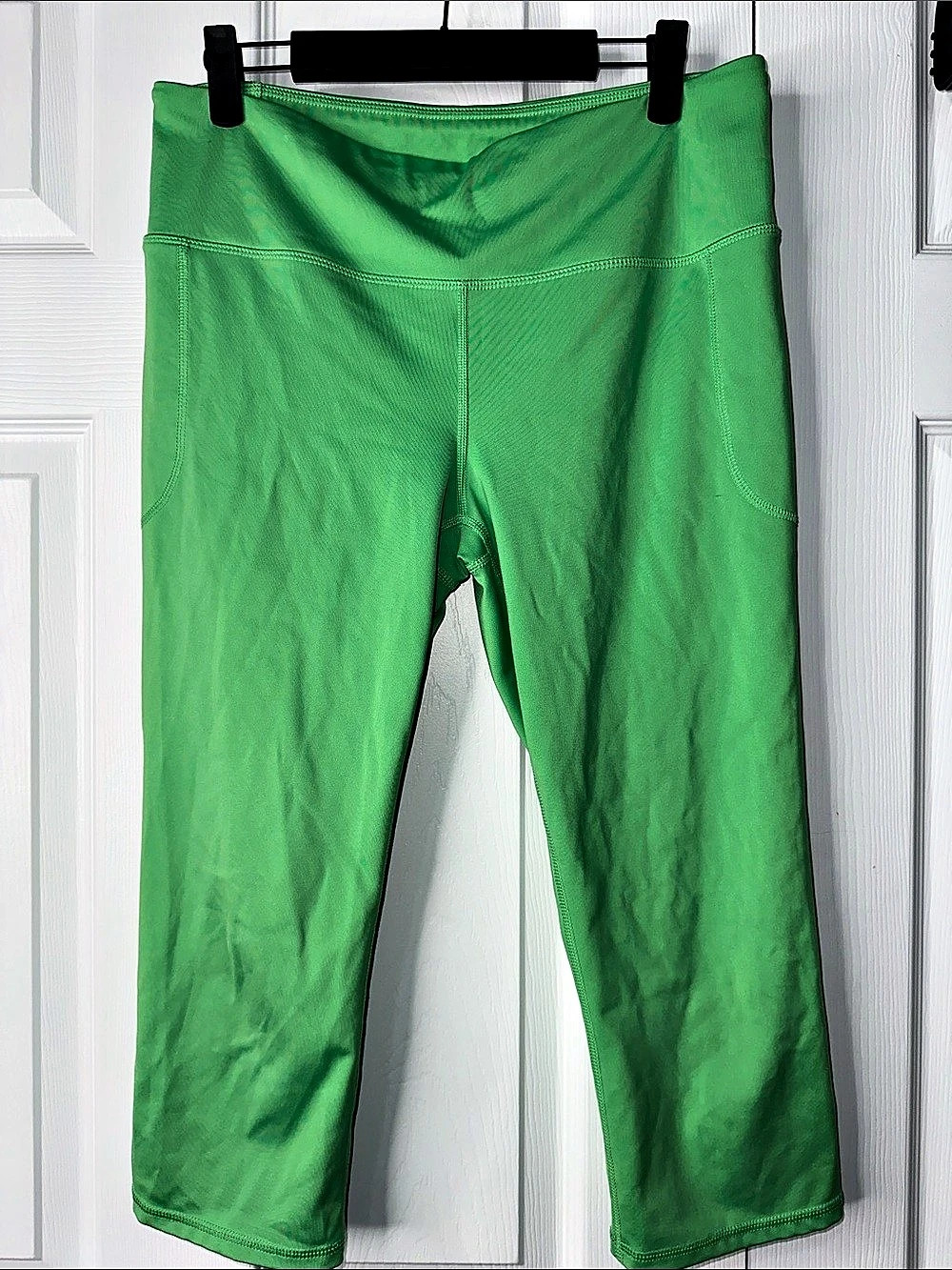DSG Women's Capri Running Legging Green Leggings Large